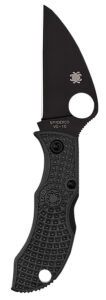 Spyderco Manbug 1.91-inch Wharncliffe Folding Knife, Black TiCN VG-10