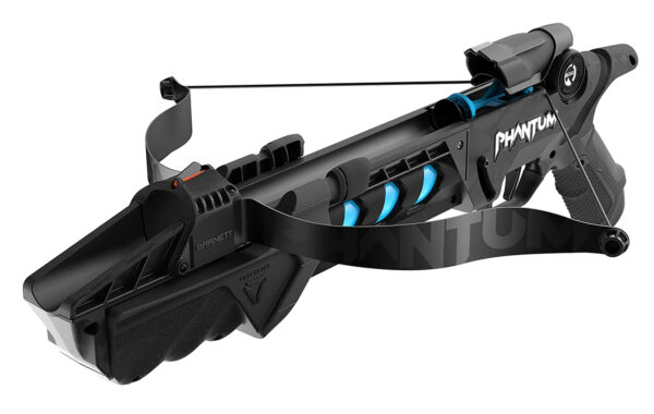 Barnett Phantom Compact Toy Crossbow, Black/Blue, with Practice Target