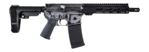 Shark Coast Tactical SCC07435MILGY-P Military 5.56 NATO 30+1 10.50" Black Nitride Threaded Barrel, Aluminum Receiver w/Picatinny Rail, M-LOK Handguard, Polymer SB Tactical SBA3 Brace, Magpul MOE Grip,