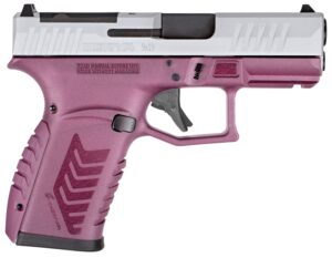 Derya Firearms DY9Z.BCS.TR DY9Z Sports South Exclusive Micro-Compact 9mm Luger 15+1 3.50" Black Barrel, Silver Optic Ready/Serrated Slide, Black Cherry Polymer Frame w/Accessory Rail, Interchangeable