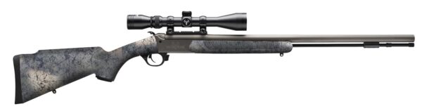 Traditions CR5846604437 NitroBolt w/Scope 50 Cal Firestick 24" Tungsten Cerakote Fluted Threaded Barrel, Tungsten Cerakote Drilled & Tapped Steel Receiver, Adj Cheek Piece & LOP Desert Web Synthetic S