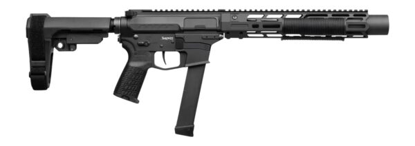 CMMG 99A6832-AB Zeroed Banshee MkGs 9mm Luger 33+1 6.50" Black Nitride Threaded Barrel, Black Armor Cerakote Aluminum Receiver w/Picatinny Rail, M-LOK Handguard, Black Polymer CMMG RipBrace, CMMG Zero