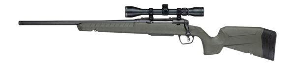 Savage Arms 33186 XP 243 Win 4+1 20" Matte Black Carbon Steel Threaded Barrel & Drilled & Tapped Receiver, OD Green Synthetic Fixed w/Pistol Grip Stock, 3-9x40mm Duplex Scope, Left Hand