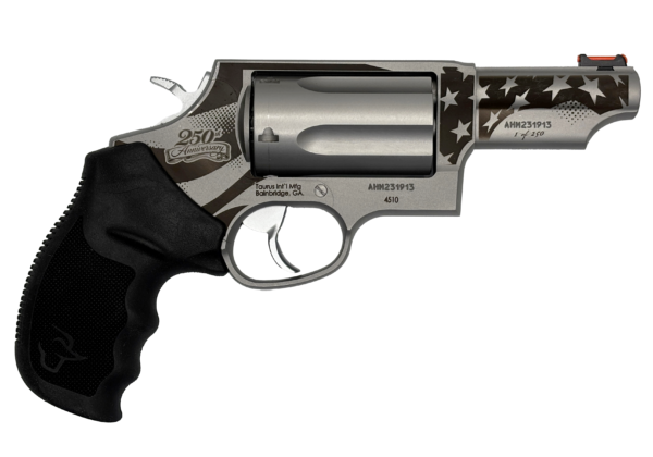 Taurus Judge 250th Anniversary .45 Colt/.410 Revolver, 3-Inch, Silver with US Flag