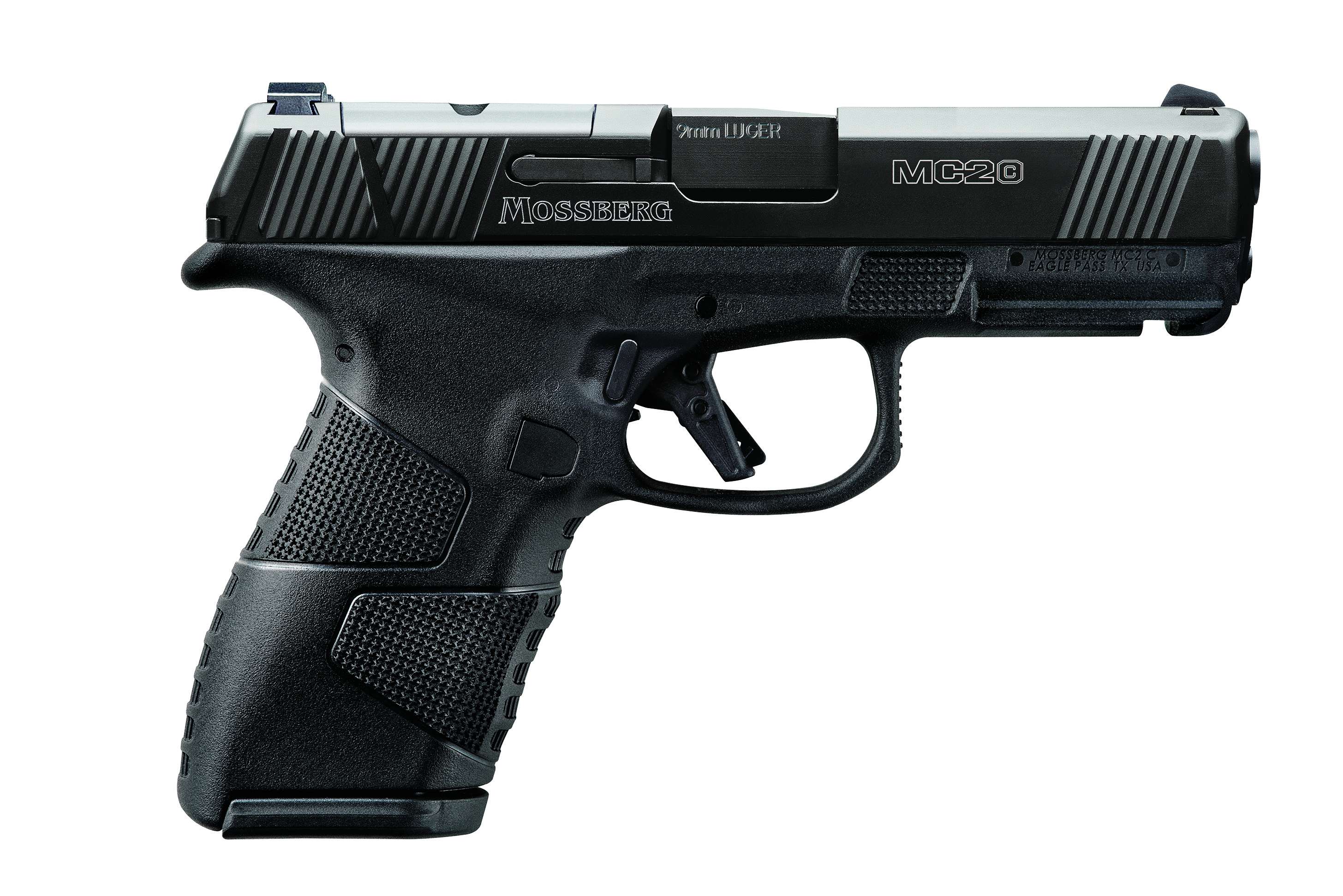 Mossberg MC2c 9mm Compact Pistol, 3.9-Inch, Optic-Ready, Cross-Bolt Safety, Black