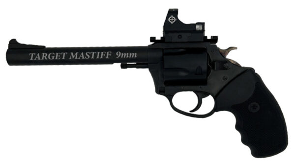 Charter Arms Target Mastiff Revolver, 9mm, 6-Inch Ported, Black, 5-Round, Shooter's Model