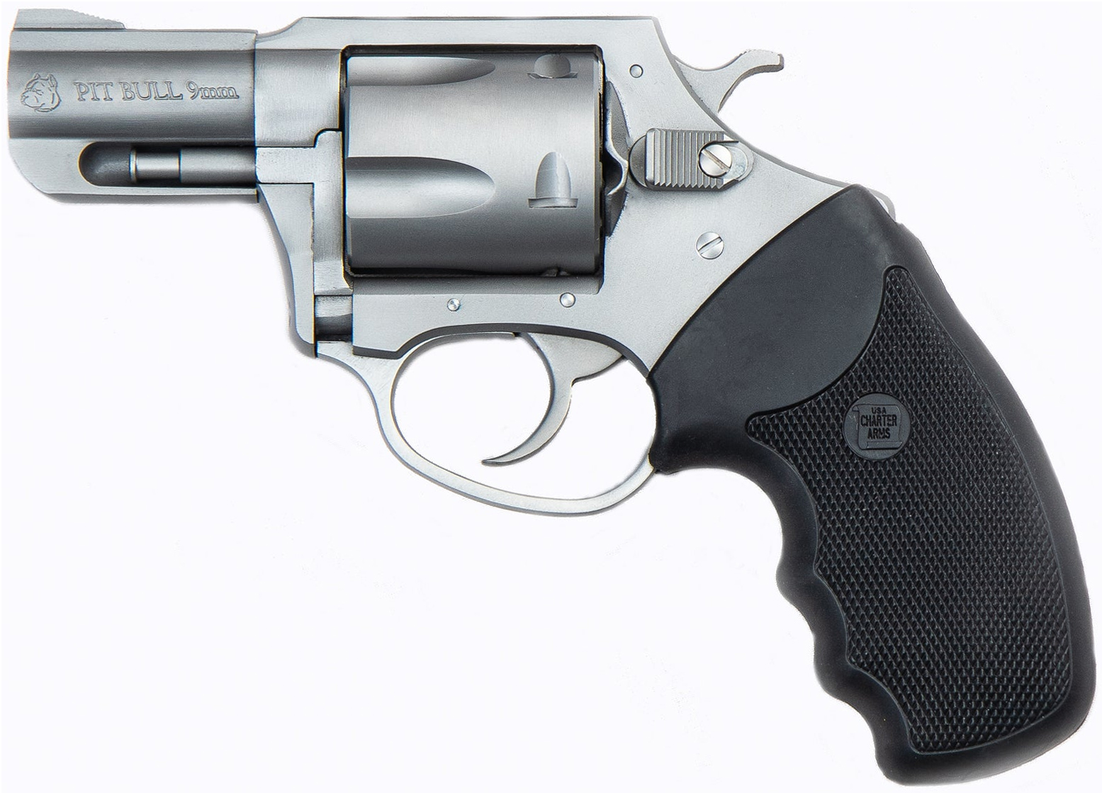 Charter Arms Pit Bull 9mm Revolver, 2.2-Inch Stainless, 5-Shot, Shooter's Model - Charter Arms