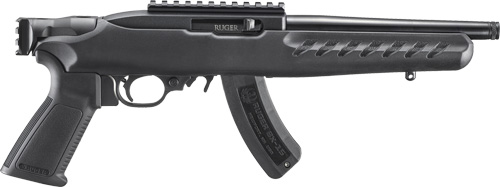 RUGER 22 CHARGER 22LR 8" - W/RAIL THREADE BLACK