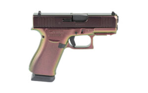 Glock 43X 9mm Pistol, Fixed Sights, Custom Gun Candy Razorback Cerakote - view 2