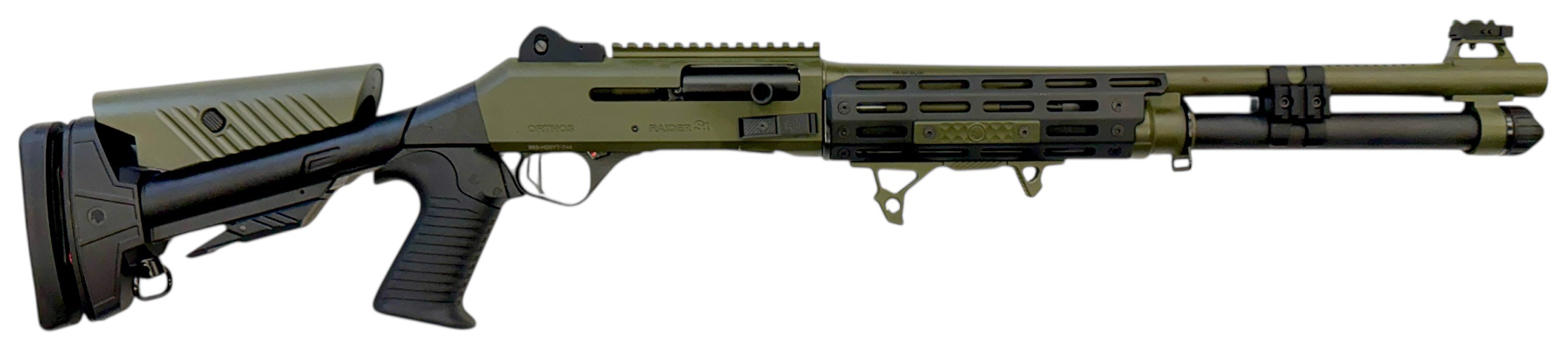 Orthos Raider S4 Shotgun, 12 Gauge, 18.5-Inch, OD Green