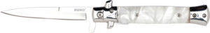 RUKO FOLDER SPRING ASSISTS 4" - WHITE PEARL ACRYLIC HANDLE