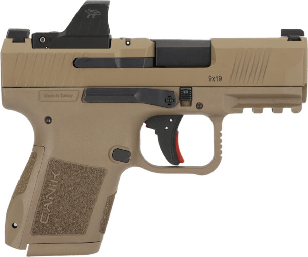 Canik METE MC9 9mm Micro-Compact Pistol, FDE with MeCanik MO1 Red Dot