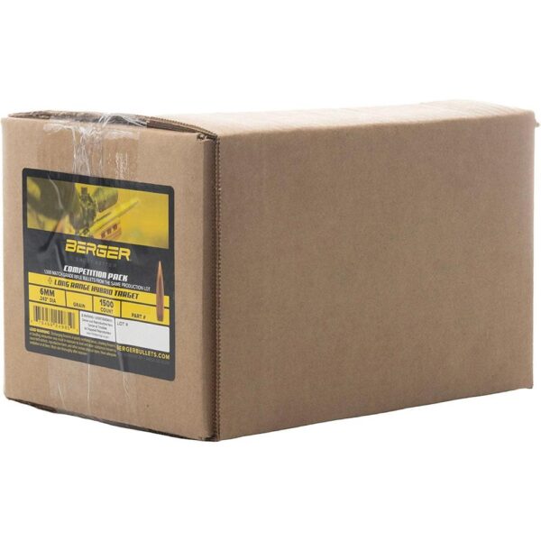 Berger 6mm 120gr Long Range Hybrid Target Bullets, 1500ct