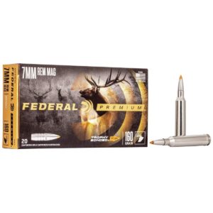 Federal Trophy Bonded Tip Rifle Ammunition 7mm Rem Mag 160gr