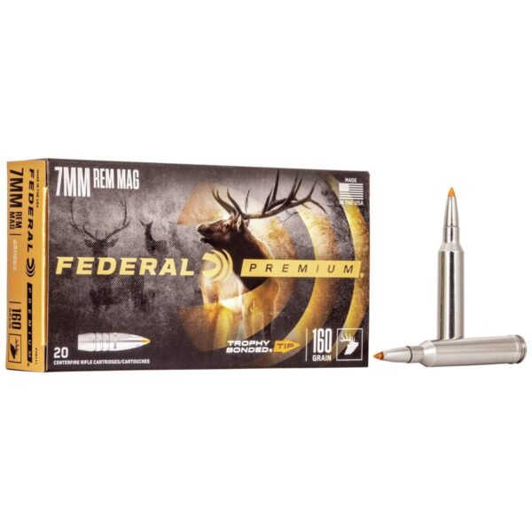 Federal Trophy Bonded Tip Rifle Ammunition 7mm Rem Mag 160gr