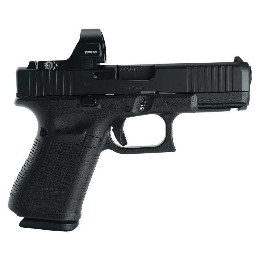 Glock V-Series Model 19 Handgun 9mm Luger 15rd Magazines (3) 4.02" Barrel Black Viridian RFX35 Green Dot US Made - Glock