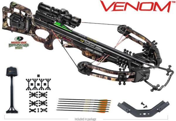 TenPoint Venom Crossbow Package with AcuDraw 50 and RangeMaster Pro Scope, Mossy Oak Breakup Infinity
