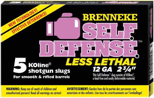 BRENNEKE SELF DEFENSE LESS LETHEL LEAD FREE SABOT 12GA 2.75 IN 1/3 OZ 5-RD