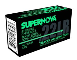 SuperNova .22 LR 40gr LRN Green Tracer Ammunition, 50-Round Box