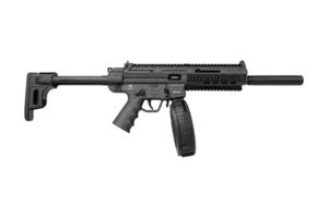 ATI GSG-16 GERGGSG16110 16.25" .22 LR Semi-Auto Rifle 110+1 w/ 110 Rd Rotary Magazine Faux Suppressor Collapsible Stock Black