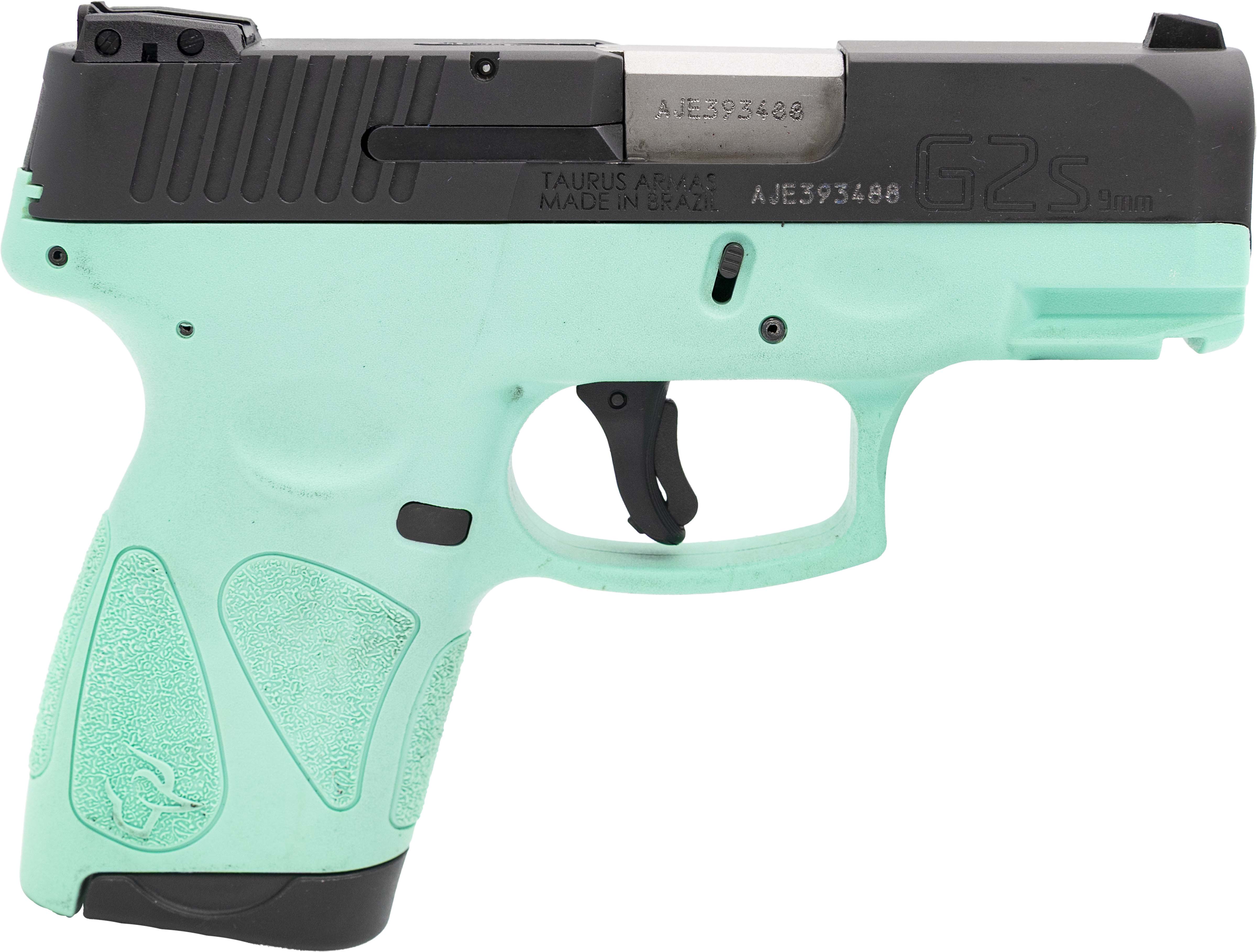 Taurus G2S 9mm Slim Pistol, 3.2-Inch, 7+1, Cyan and Black
