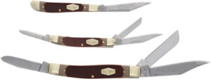 Old Timer 3-Piece Sawcut Folding Knife Gift Set
