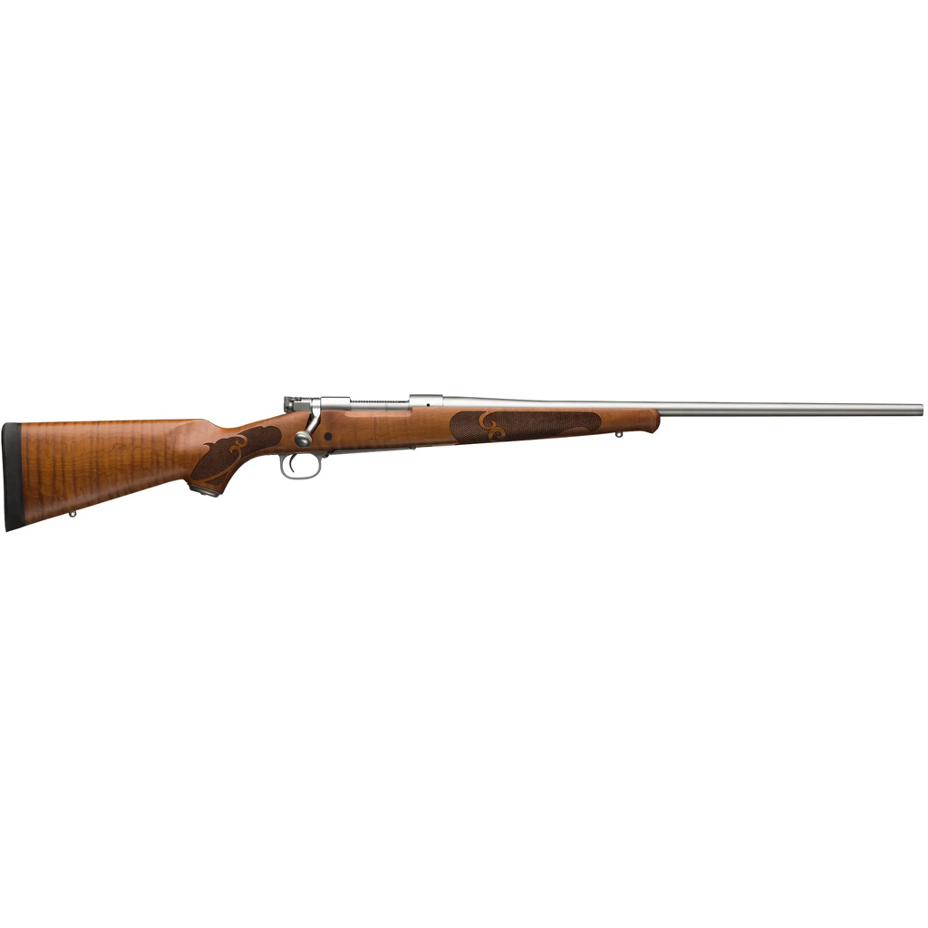 Winchester Model 70 Featherweight Stainless 7mm Rem Mag Rifle, 24-Inch, AAAA Dark Maple