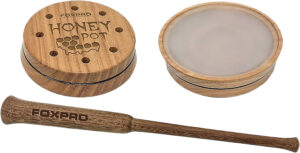 Foxpro Honey Pot Crystal Turkey Pot Call, Honey Locust Wood
