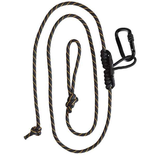 Muddy Safety Harness Lineman's Rope, Black Nylon