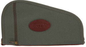 Boyt Heart-Shaped Handgun Case with Pockets, 10-Inch OD Green