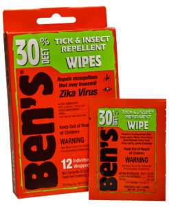 Ben's 30 Tick and Insect Repellent Wipes, 12 Count