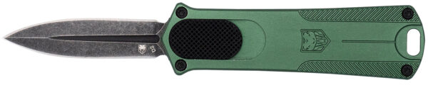 CobraTec 952 OTF Dagger, 1.75-Inch Stonewashed D2, OD Green
