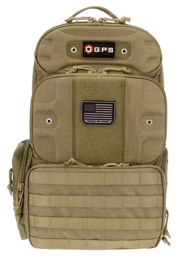 GPS Tactical Range Backpack Tall, Tan, Holds 4 Handguns