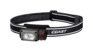 Coast WPH10R Headlamp, 1000 Lumens, USB-C Rechargeable