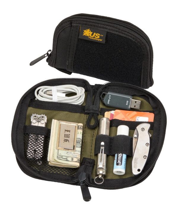 US PeaceKeeper EDC Pocket Organizer, Black/OD Green