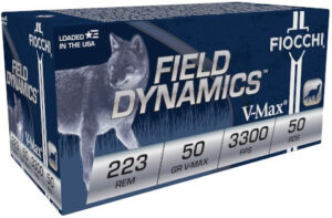 Fiocchi Field Dynamics Varmint .223 Rem 50 Grain Hornady V-Max, 50 Rounds