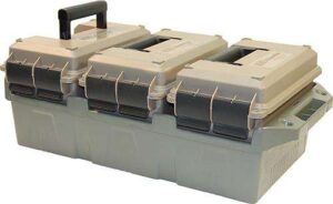 MTM 3-Can Ammo Crate for 50 Cal Cans, Dark Earth and Army Green