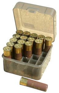 MTM Case-Gard S25-12M 25-Round Shotshell Box for 10 and 12 Gauge, Clear Smoke