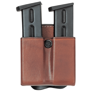 Aker Leather D.M.S. Twin Dual Mag Pouch, Black, Size 2
