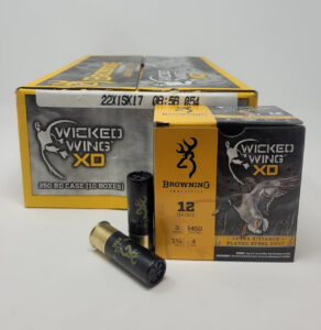 Browning Wicked Wing XD 12 Gauge 3-Inch 1-1/4 oz #4 Steel Shotshells, 250-Round Case