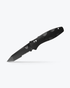 Benchmade Barrage Assisted Folding Knife, Black Valox, Tanto