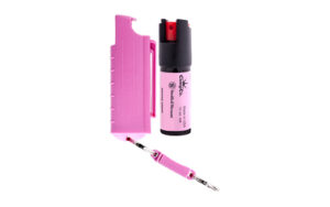 Smith & Wesson Pepper Shield Keychain Pepper Spray, 0.5 oz Hard Case, Pink