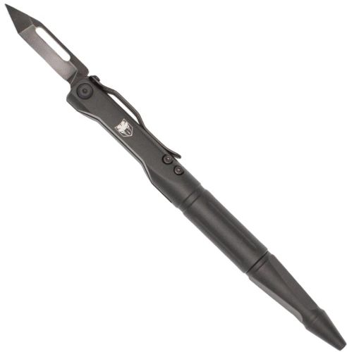 CobraTec Scribe Pen Knife, Black with Pocket Clip