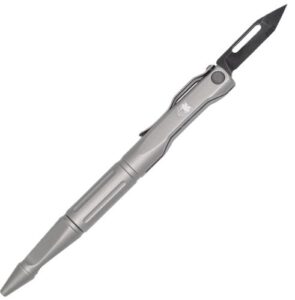 CobraTec Scribe Pen Knife, Gray with Pocket Clip