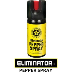 Eliminator Twist Lock Pepper Spray, 2 oz, Yellow and Black