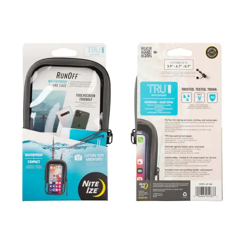 Nite Ize RunOff Waterproof Phone Case, Charcoal