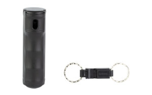 Sabre Pepper Gel with Detachable Whistle Keychain, Black