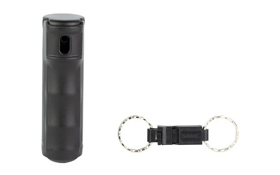 Sabre Pepper Gel with Detachable Whistle Keychain, Black