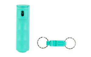 Sabre Pepper Gel with Detachable Whistle Keychain, Mint
