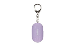 SABRE 2-in-1 Personal Alarm with LED Light and Snap Hook, Lavender
